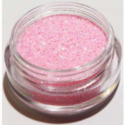 1 krukke Finkornet glitter babyrosa Pink