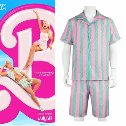 Ken - Barbie - Kostym - Striped suit - Cosplay Halloween - MultiColor L