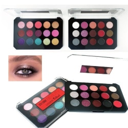 Ögonskuggor - 15st färger - Eyeshadow palette Mint Color: 01#