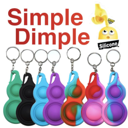 Simple dimple, MINI Pop it Fidget Finger Toy / Leksak- CE Blå - Lila - Rosa
