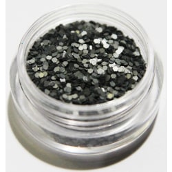 Nail Glitter - Hexagon - Grå - 8ml - Glitter Grey
