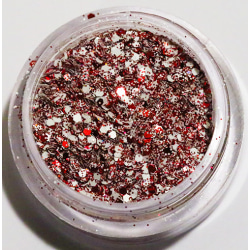 Nagelglitter - Mix - White röd - 8ml - Glitter