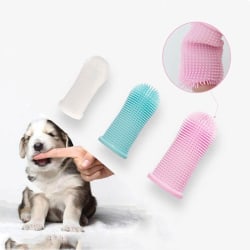 Hundtandborste Pet Finger Tandborste Tandrengöring multifärg