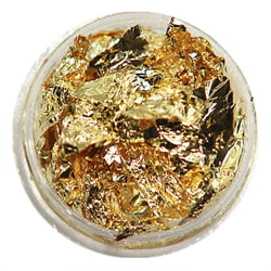 1 st burk guld folie flakes - Nageldekorationer - Guld