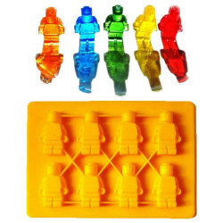 Is/Choklad/Geléform - LEGO - Gubbar Klossar Byggklossar Robot Orange