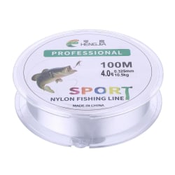 100 meter Nylon fiskelina Transparent #1 - 0,165mm - 4,8 KG