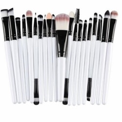 20 stk Makeupbørster - Makeupbørster - Hvid og sort White