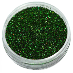 Negleglitter - Finkornet - Skogsgrønn - 8ml - Glitter Green