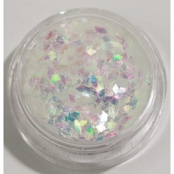 Nagelglitter - Rhombus/Diamonds - Vit rainbow - 8ml - Glitter Vit