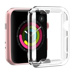 Heltäckande TPU Skal Case Apple Watch 4/5/6/SE Skärmskydd 40mm Transparent
