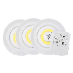3-Pack LED Spotlights med Fjärrkontroll