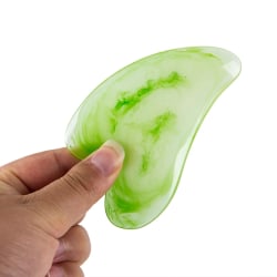 Gua Sha - Ansiktsmassage Sten - Transparent Green
