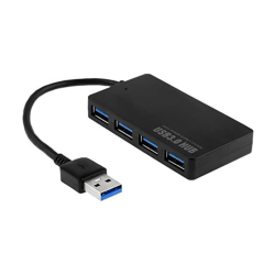 USB 3.0 Hub 4x USB (high-speed) Upp till 5 Gbps Svart