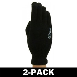 iGloves - Touchvantar / Touchhandskar Svart 2-Pack
