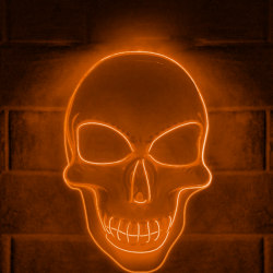 Skelett Dödskalle The Purge El Wire Halloween Mask Flera Färger Orange