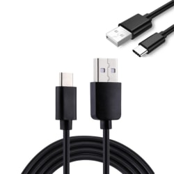 Snabbladdning Extra Lång USB-C kabel / Laddare Svart
