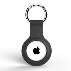 Airtag Apple Skal Silikon Med Nyckelring Svart 1-Pack
