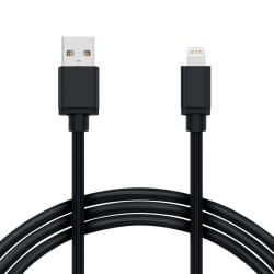 1M Kabel iPhone Laddare Nylon Quick Charge Svart 1-Pack
