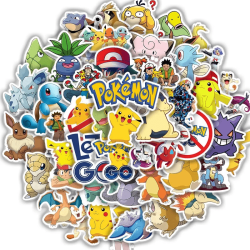 Pokemon Klistermärken - 50 Stycken Pokemon Stickers