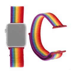 Apple Watch 38mm / 40mm Nylonarmband Pride / Regnbåge