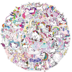 Enhörning Klistermärken - 50 Stycken Unicorn Stickers