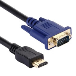 VGA Till HDMI 1M Adapter-Kabel Svart