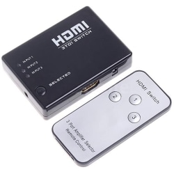 HDMI-Switch med Fjärrkontroll 1080p Splitter 1-Pack