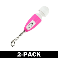 Mini Vibrator med Nyckelring Flera Färger Rosa 2-Pack