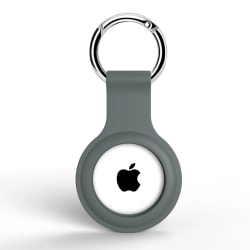Airtag Apple Skal Silikon Med Nyckelring 11 Färger Grå