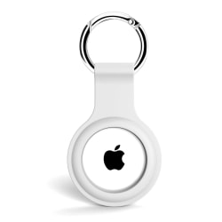 Airtag Apple Skal Silikon Med Nyckelring Vit 1-Pack