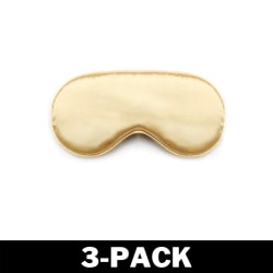 Lyxig och Bekväm Sovmask i Silke - Guld 3-Pack