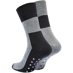2-Pack Halksockor Vuxna Svart/Grå 43-46
