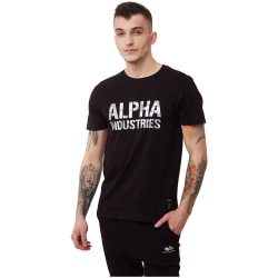 Alpha Industries Camo Print Tshirt Svarta 193 - 197 cm/XXL