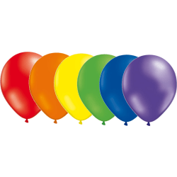 Ballonger 24-pakning i vakre pride regnbuefarger 30 cm Multicolor
