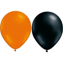 Ballonger Kombination Orange Svart 24-Pack - Halloween multifärg