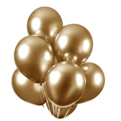 Ballonger 10-pack Chrome - Guld- 30 cm Guld