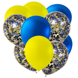 Ballonger Latex Studenten Midsommar Födelsedag Konfetti multifärg