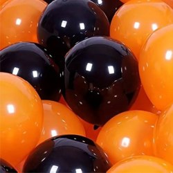 Ballonger Orange Svart Halloween Ballong Orange Svart - Halloween Dekorationer, Hokus Pokus Dekoration, Premiumkvalitet Halloweendekoration multifärg
