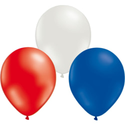 Bursdagsfest 17 Mai Ballonger Latex Blå Hvit Rød 24 Stk 30 Cm Multicolor