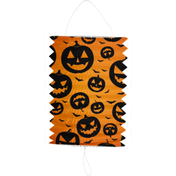 Halloween Lanterna Dragspelslykta Papperslanterna 1 Styck 22 cm Orange
