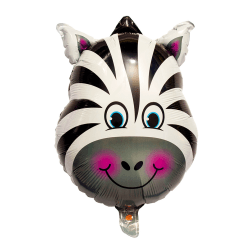 Folieballon Zebra - 44 x 56 cm (17" x 22") Multicolor
