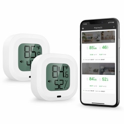 Bluetooth 5.0 termometer Hygrometer, 2st trådlös appkontroll
