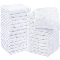 Premium handdukar Set med 24 handdukar, tvättlappar, liten bomull 24 st
