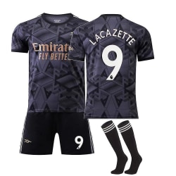 2223 Arsenal fotbollströja kortärmad tröja Set Ars Adult Kids Fotbollsträningsdräkt 22 23 Lacazette 9 Kids 22(120-130CM)
