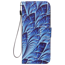 Blå mönstrad Plånbok för Samsung Galaxy S9 multifärg