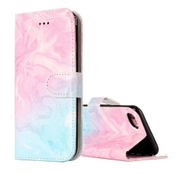Plånbok med marmor mönster till iPhone 7/8/SE 2020 multifärg
