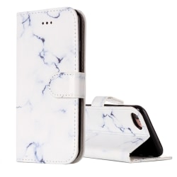 Plånbok med marmor-mönster till iPhone 7/8/SE 2020 Vit