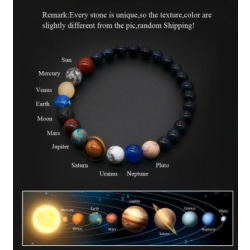 2021 Universe solar system armband 2 storlekar svarta stjärnor 16 cm