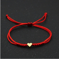 Armband hjärta Fotlänk olika färger justerbara UNISEX röd