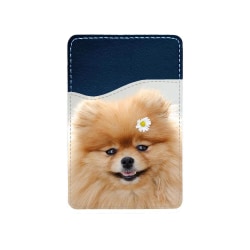 Hund Pomeranian Självhäftande Korthållare För Mobiltelefon multifärg one size